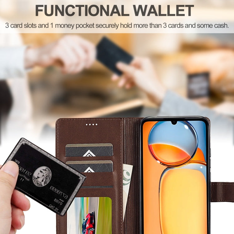 For Xiaomi 14T LC.IMEEKE Calf Texture Leather Phone Case