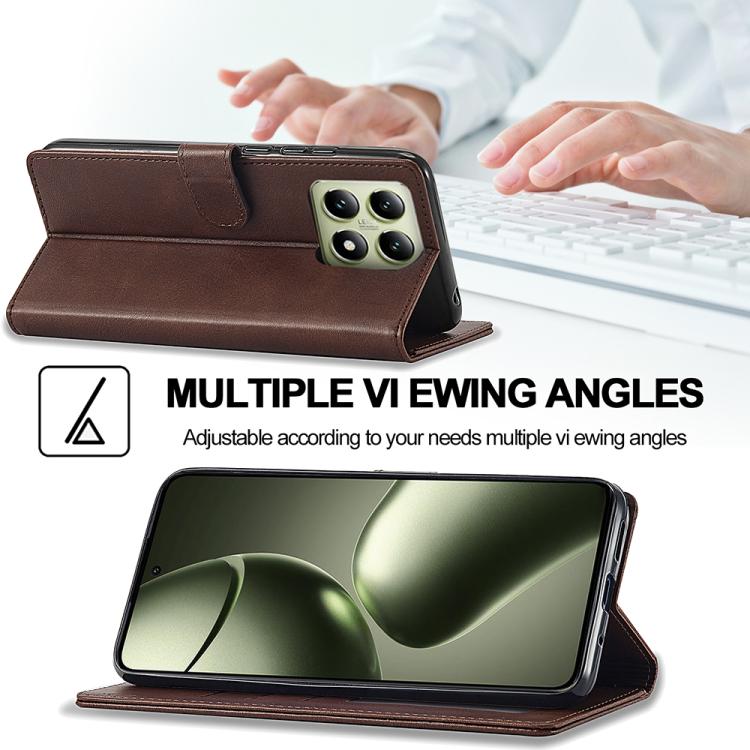 For Xiaomi 14T LC.IMEEKE Calf Texture Leather Phone Case