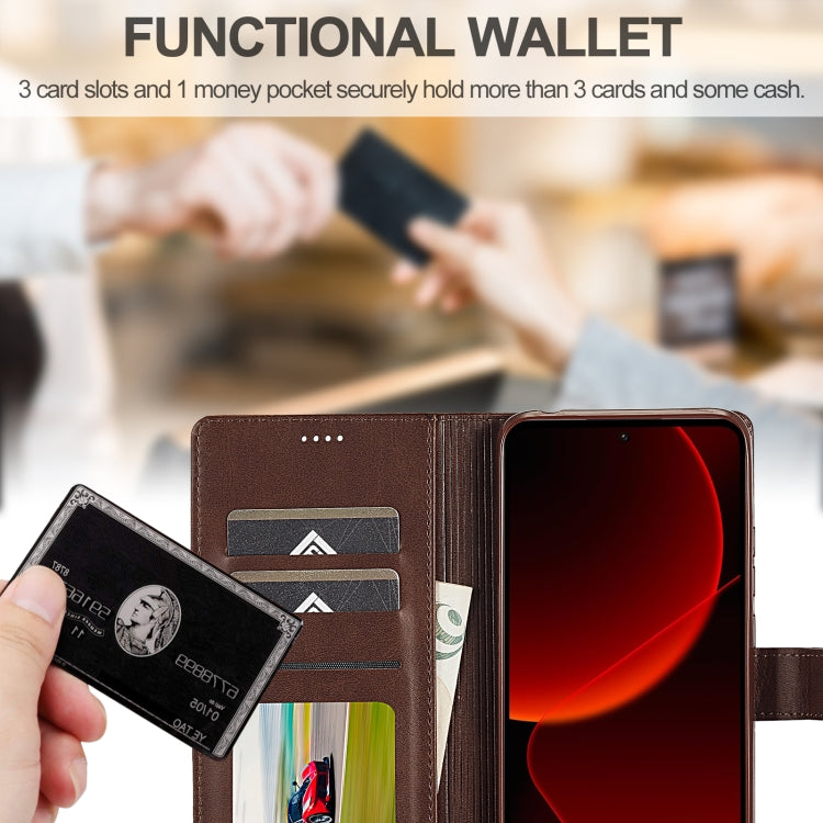 For Xiaomi 14T Pro LC.IMEEKE Calf Texture Leather Phone Case