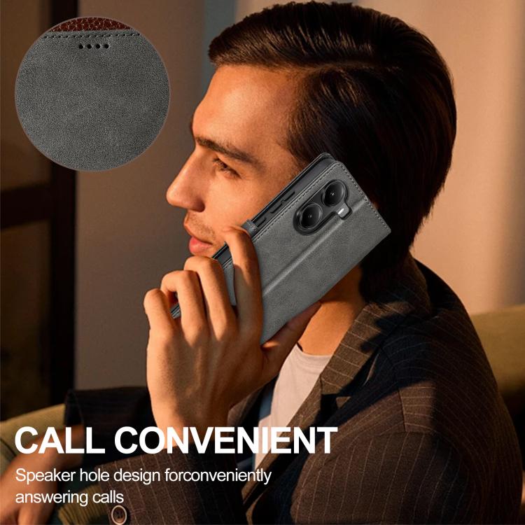 For Xiaomi Poco X7 Pro LC.IMEEKE Calf Texture Leather Phone Case