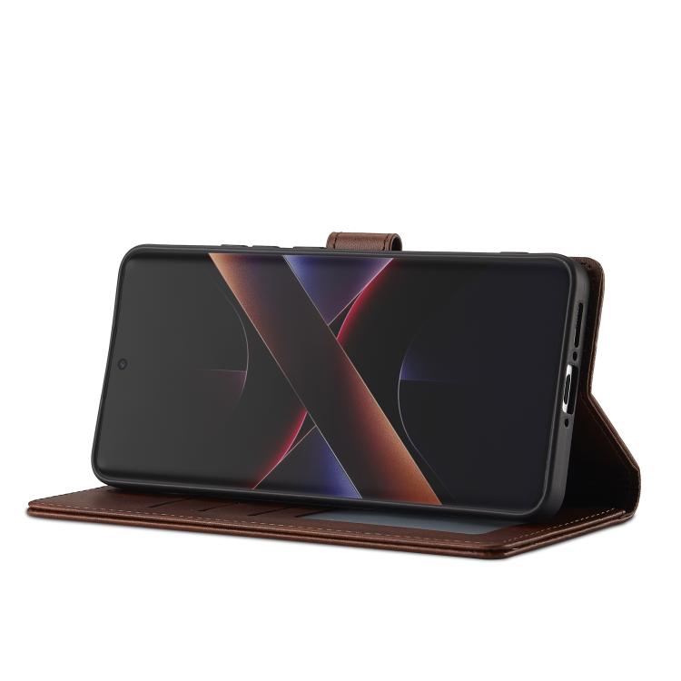 For Xiaomi Poco X7 Pro LC.IMEEKE Calf Texture Leather Phone Case