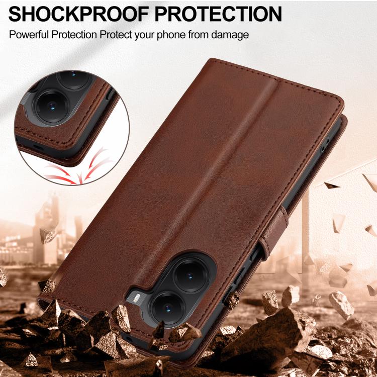 For Xiaomi Poco X7 Pro LC.IMEEKE Calf Texture Leather Phone Case