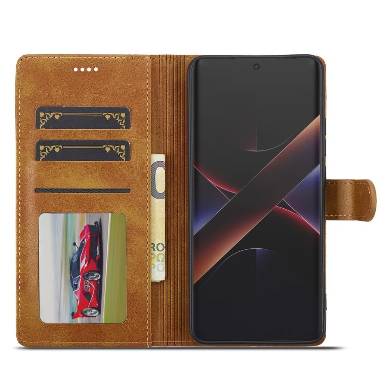 For Xiaomi Poco X7 Pro LC.IMEEKE Calf Texture Leather Phone Case