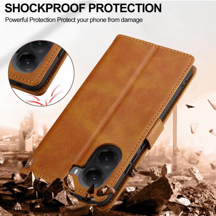 For Xiaomi Poco X7 Pro LC.IMEEKE Calf Texture Leather Phone Case