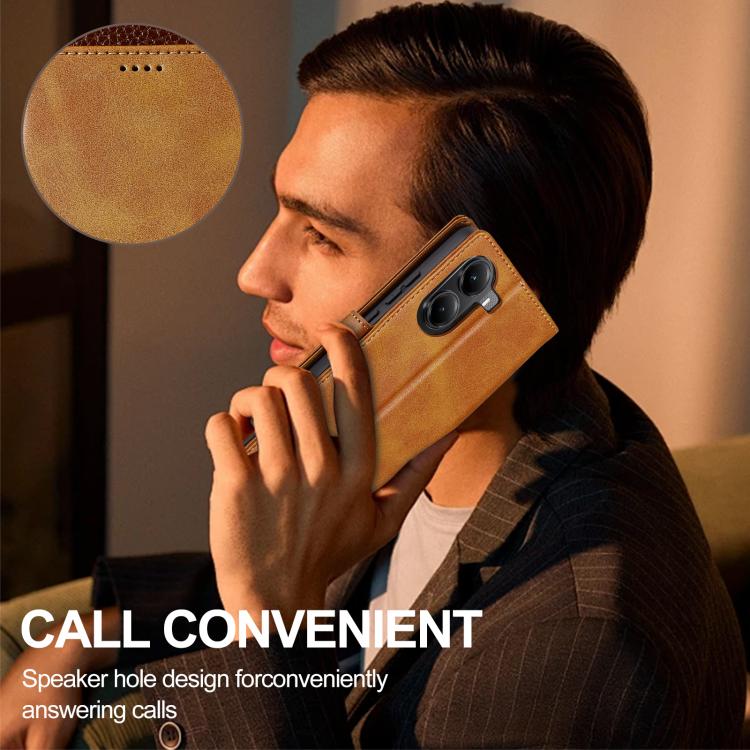 For Xiaomi Poco X7 Pro LC.IMEEKE Calf Texture Leather Phone Case