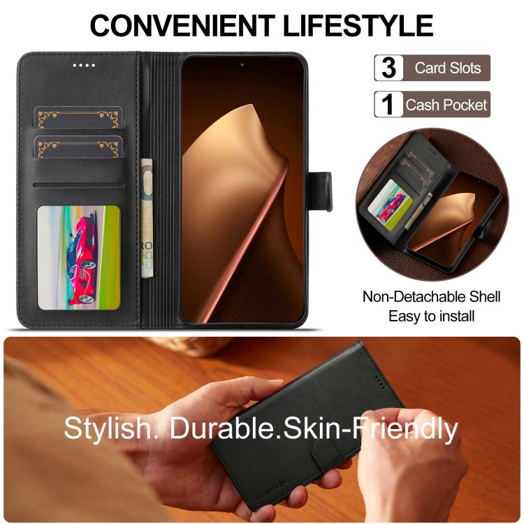 For Xiaomi 15T Pro 5G LC.IMEEKE Calf Texture Leather Phone Case