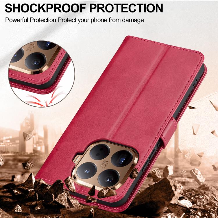 For Xiaomi 15T Pro 5G LC.IMEEKE Calf Texture Leather Phone Case