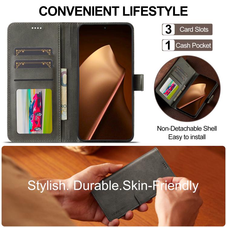 For Xiaomi 15T Pro 5G LC.IMEEKE Calf Texture Leather Phone Case