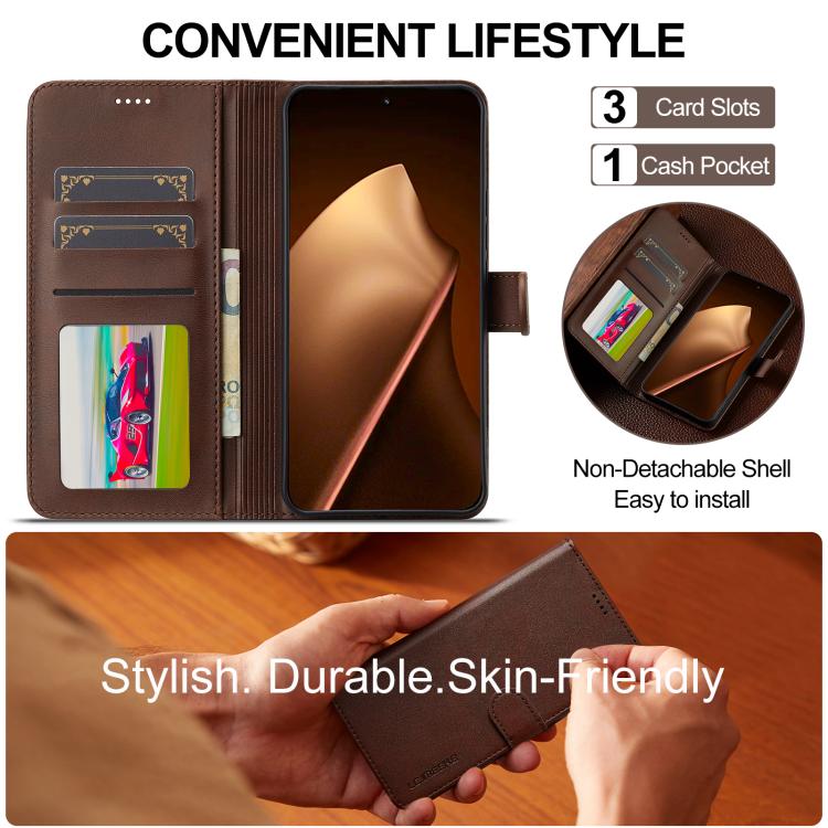 For Xiaomi 15T Pro 5G LC.IMEEKE Calf Texture Leather Phone Case