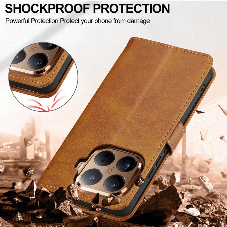 For Xiaomi 15T Pro 5G LC.IMEEKE Calf Texture Leather Phone Case