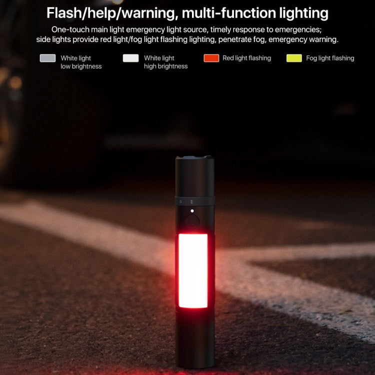 Original Xiaomi Mijia Multifunctional Flashlight 1000LM IPX4 with Side Light - Black