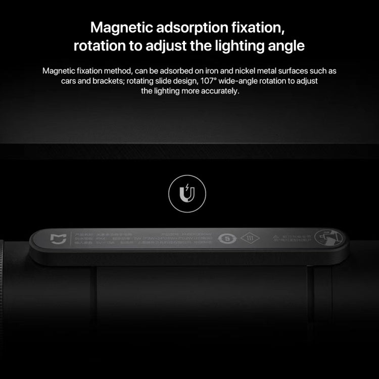 Original Xiaomi Mijia Multifunctional Flashlight 1000LM IPX4 with Side Light - Black