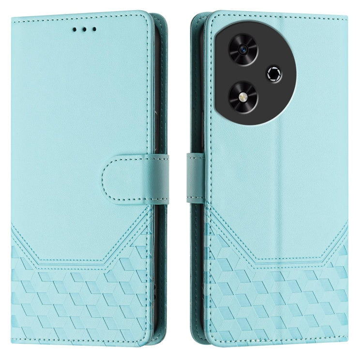 For Honor Play 50 Honeycomb Embossing RFID Leather Phone Case