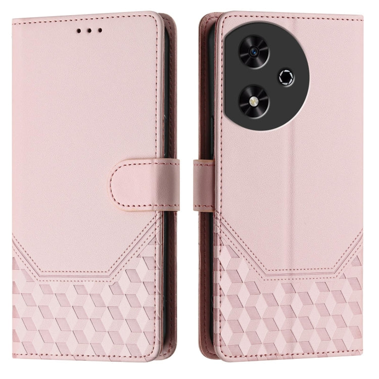For Honor Play 50 Honeycomb Embossing RFID Leather Phone Case
