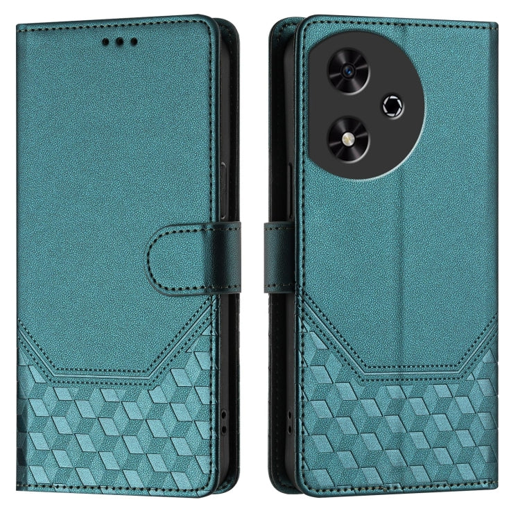 For Honor Play 50 Honeycomb Embossing RFID Leather Phone Case