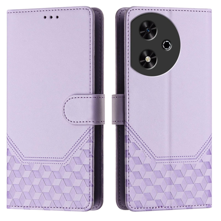 For Honor Play 50 Honeycomb Embossing RFID Leather Phone Case