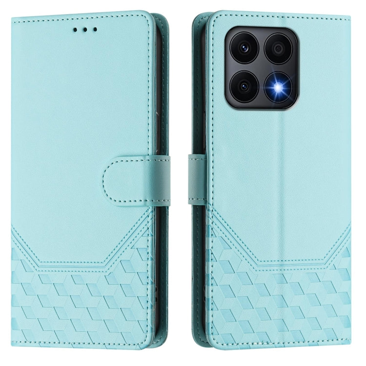 For Honor X8a / X8 5G / X6 4G / X6s 4G Honeycomb Embossing RFID Leather Phone Case