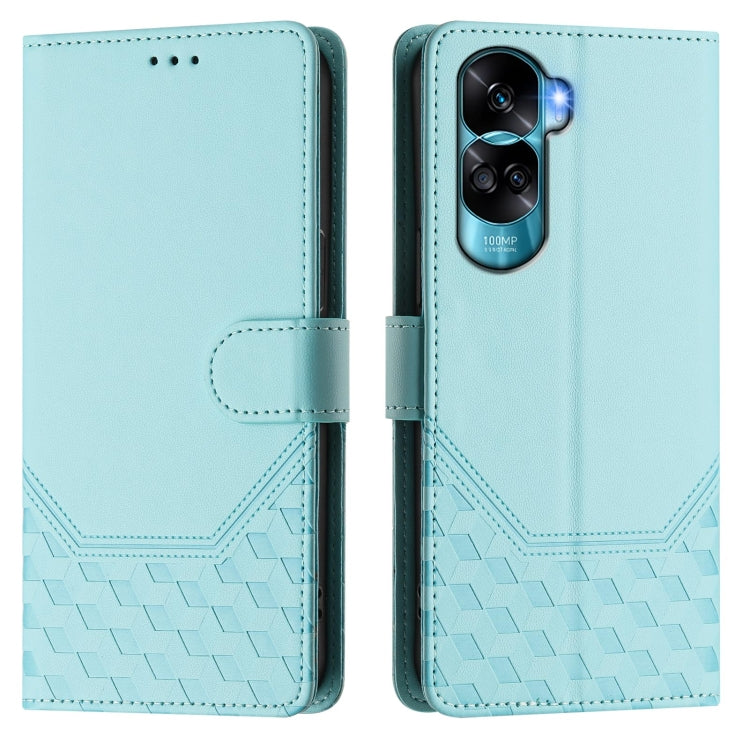 For Honor 90 Lite 5G / X50i 5G Honeycomb Embossing RFID Leather Phone Case