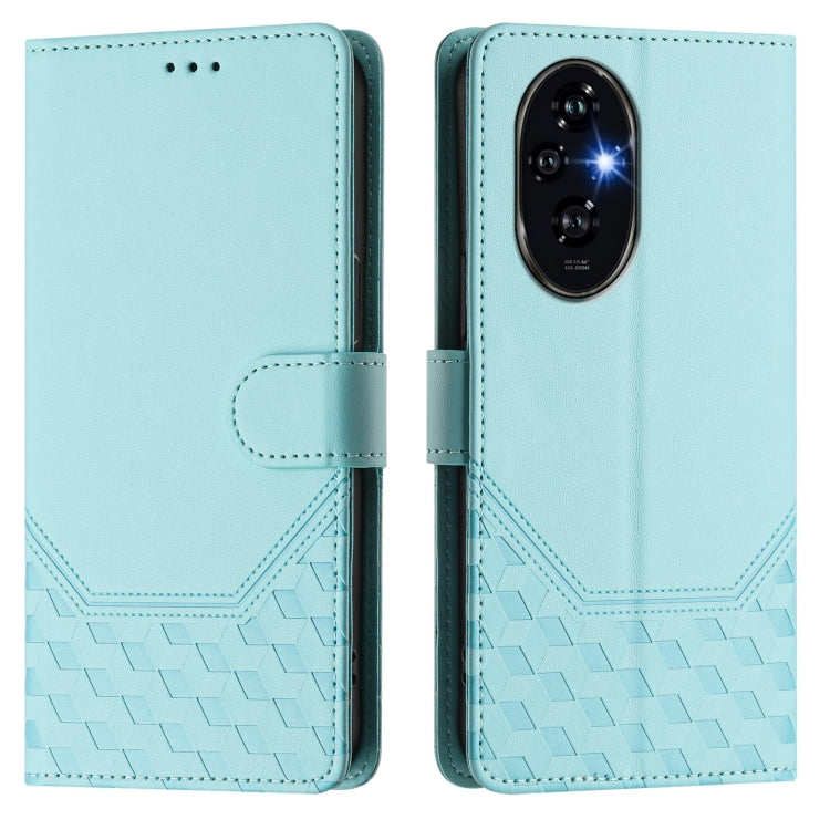 For Honor 200 Honeycomb Embossing RFID Leather Phone Case