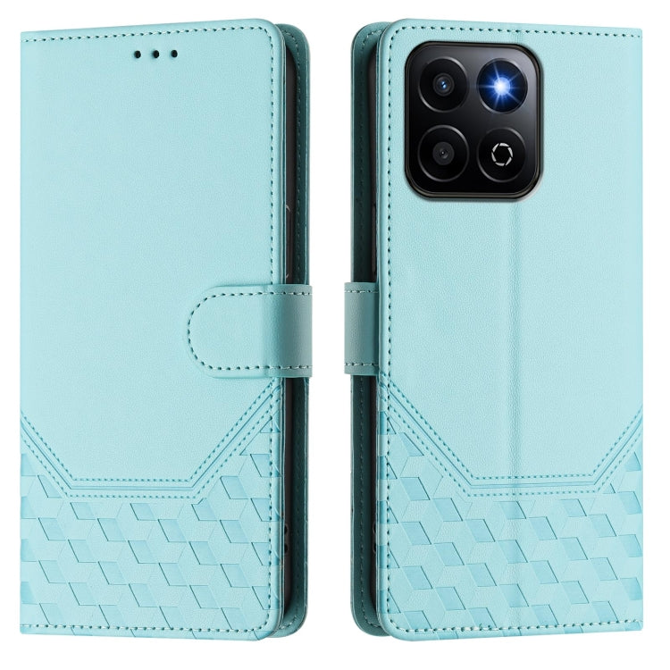 For Honor 200 Smart 5G Honeycomb Embossing RFID Leather Phone Case