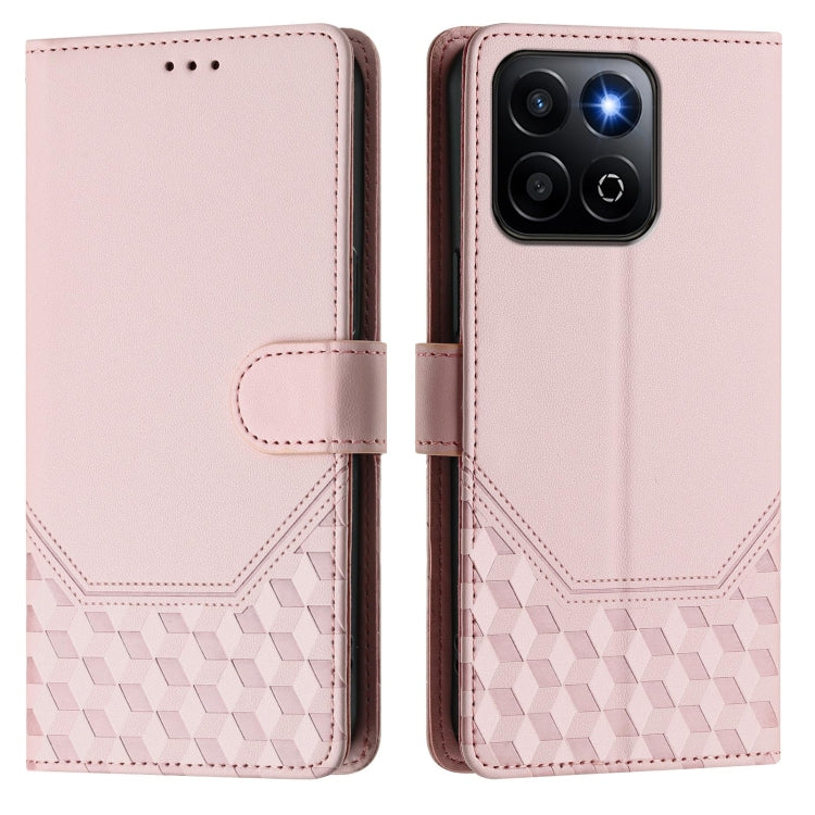 For Honor 200 Smart 5G Honeycomb Embossing RFID Leather Phone Case