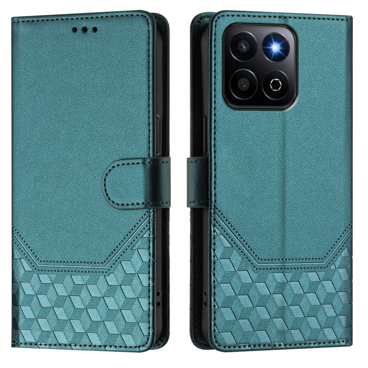 For Honor 200 Smart 5G Honeycomb Embossing RFID Leather Phone Case