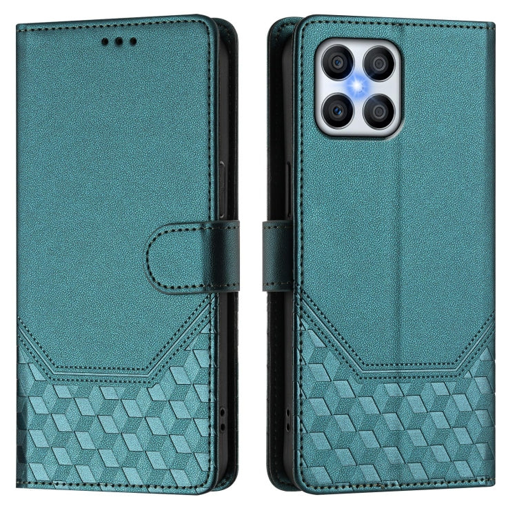 For Honor X8 4G / X30i 5G / Play 6T Pro 5G Honeycomb Embossing RFID Leather Phone Case