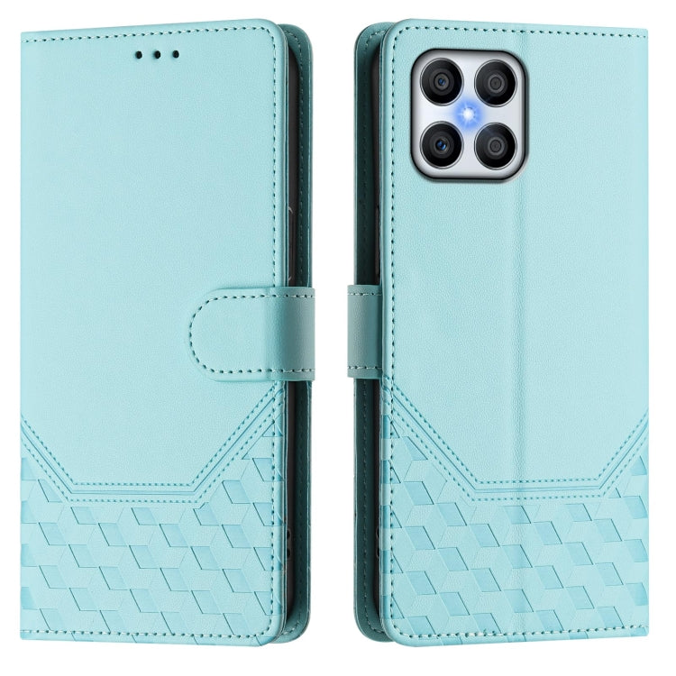 For Honor 70 Lite 5G Honeycomb Embossing RFID Leather Phone Case