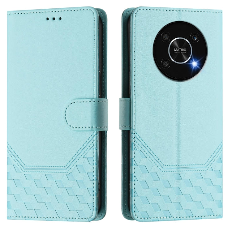 For Honor X30 5G / X9 5G / 4G Honeycomb Embossing RFID Leather Phone Case