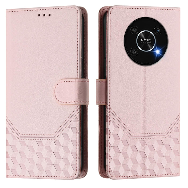 For Honor X30 5G / X9 5G / 4G Honeycomb Embossing RFID Leather Phone Case