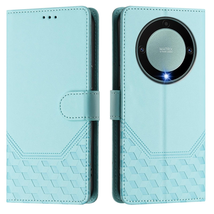 For Honor X40 5G / X9a 5G / Magic5 Lite Honeycomb Embossing RFID Leather Phone Case
