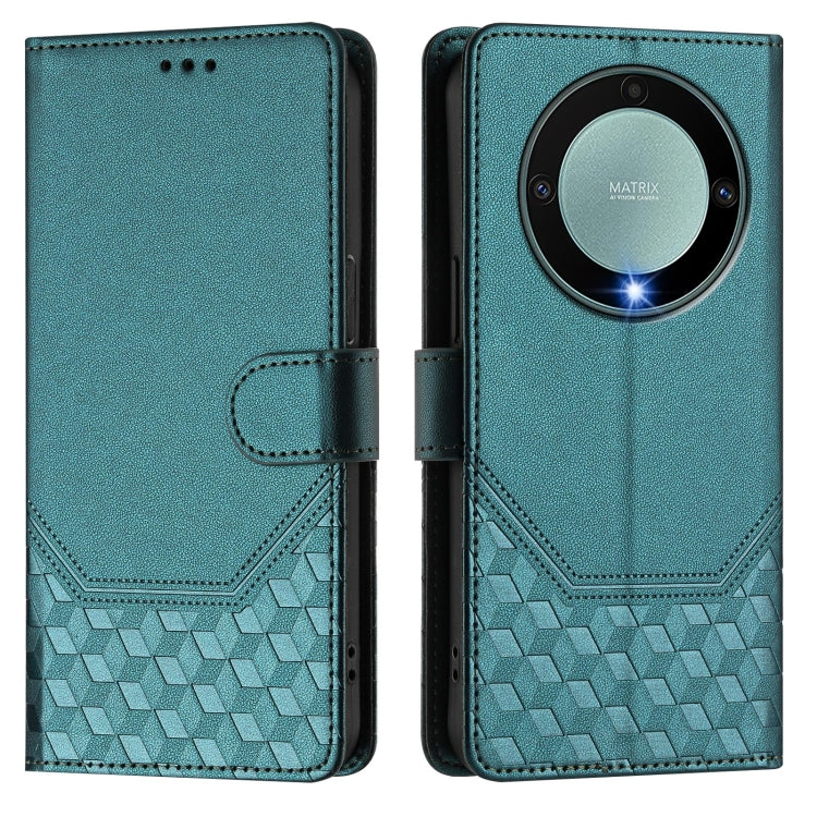 For Honor X40 5G / X9a 5G / Magic5 Lite Honeycomb Embossing RFID Leather Phone Case