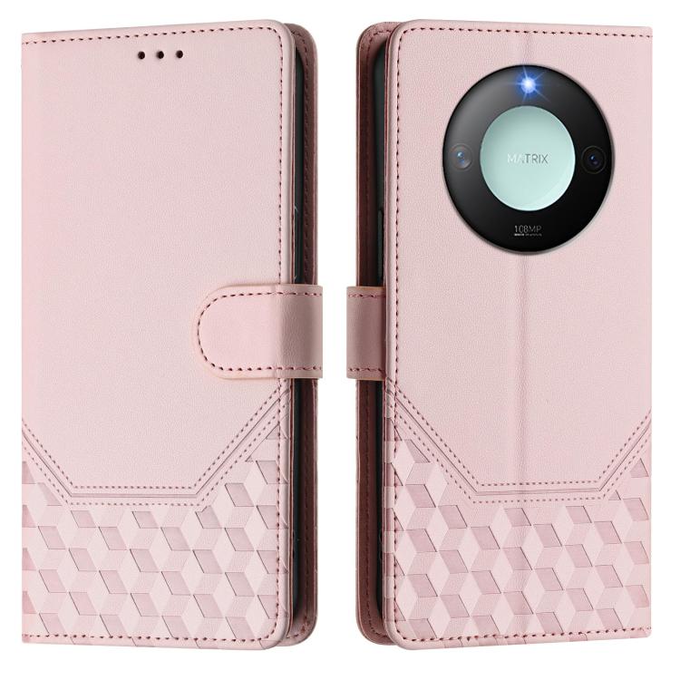 For Honor X9c Smart 5G Honeycomb Embossing RFID Leather Phone Case