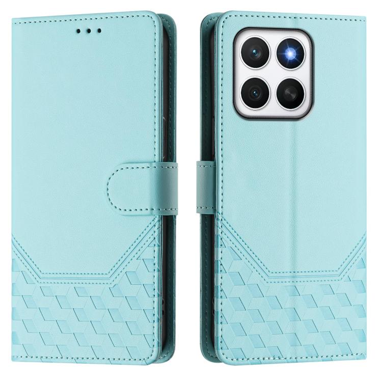 For Honor X8c 4G Honeycomb Embossing RFID Leather Phone Case