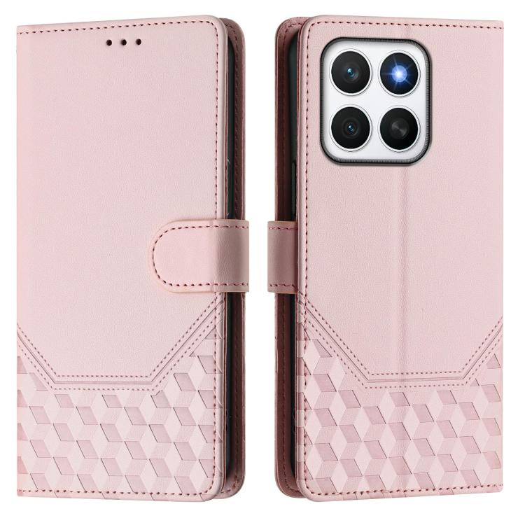 For Honor X8c 4G Honeycomb Embossing RFID Leather Phone Case