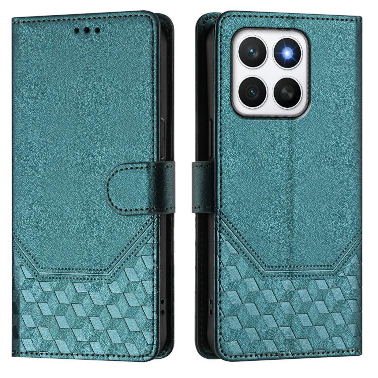 For Honor X8c 4G Honeycomb Embossing RFID Leather Phone Case