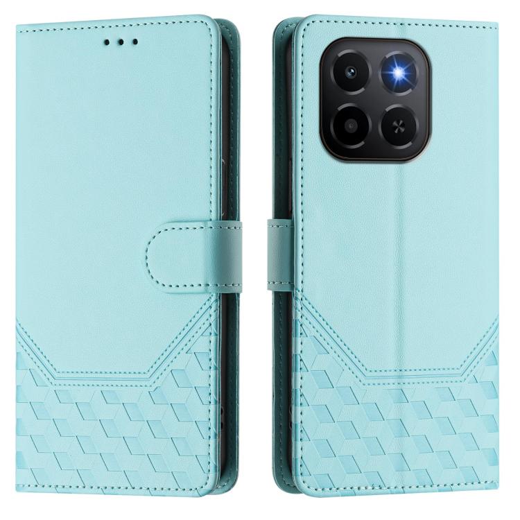 For Honor X6c 4G Honeycomb Embossing RFID Leather Phone Case