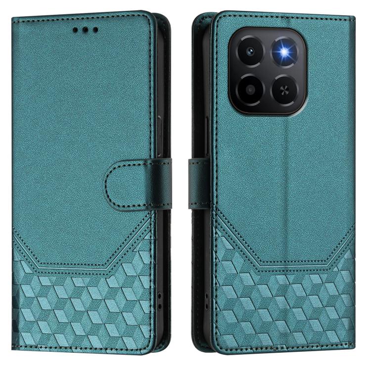 For Honor X6c 4G Honeycomb Embossing RFID Leather Phone Case