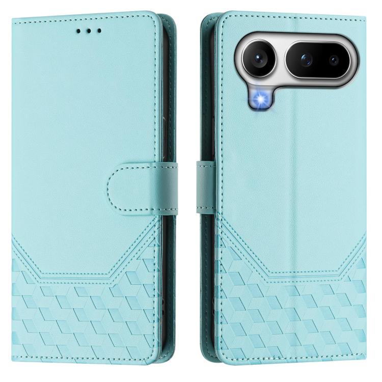 For Honor Magic8 Pro Air 5G Honeycomb Embossing RFID Leather Phone Case
