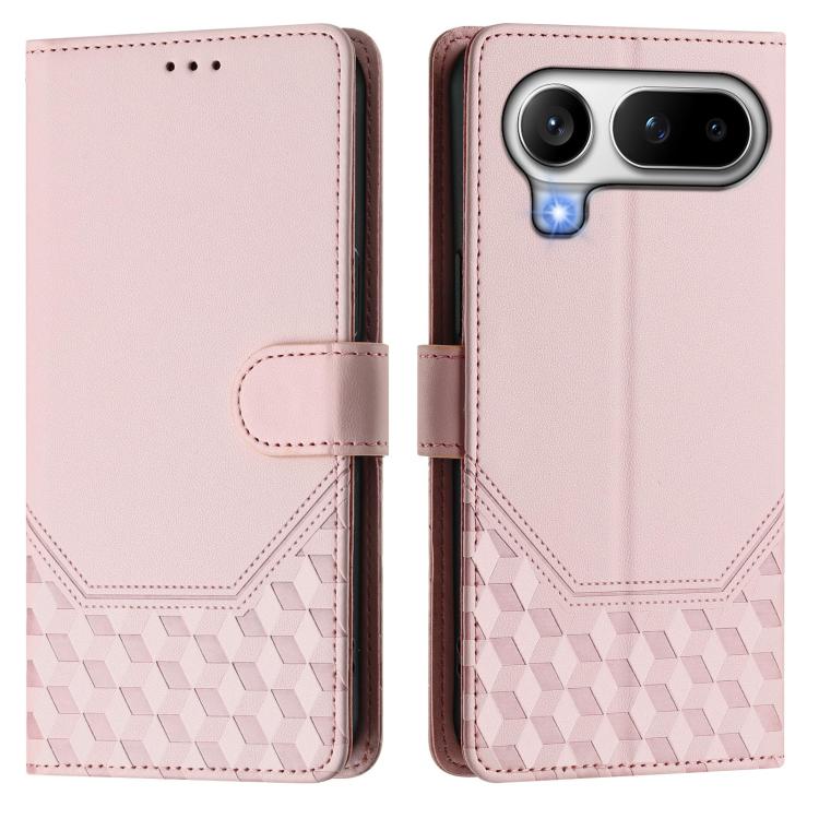 For Honor Magic8 Pro Air 5G Honeycomb Embossing RFID Leather Phone Case