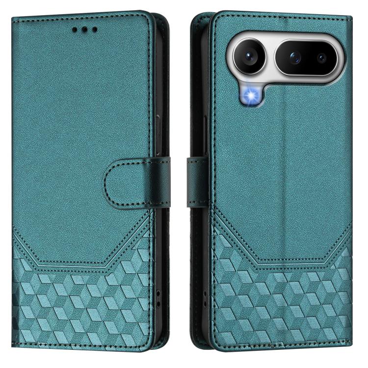 For Honor Magic8 Pro Air 5G Honeycomb Embossing RFID Leather Phone Case