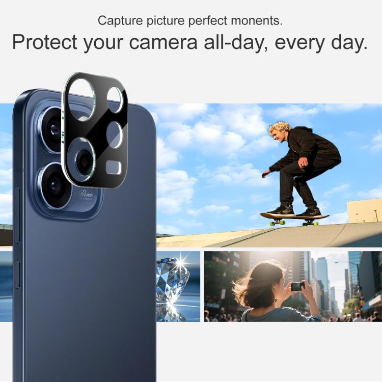 For OPPO Reno15 F 5G Global imak High Definition Integrated Glass Lens Film Black Version