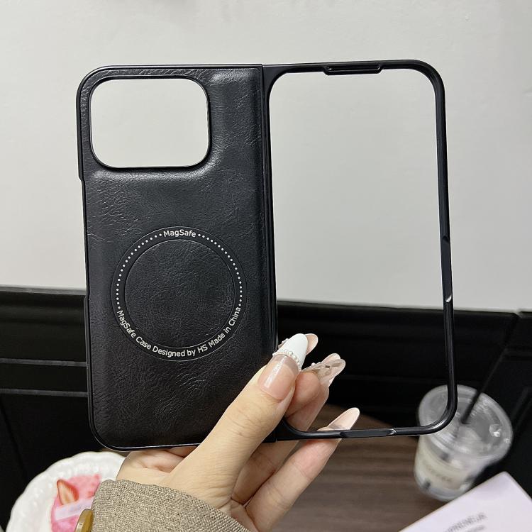 For Google Pixel 9 Pro Fold Crazy Horse Pattern Leather MagSafe Magnetic Phone Case