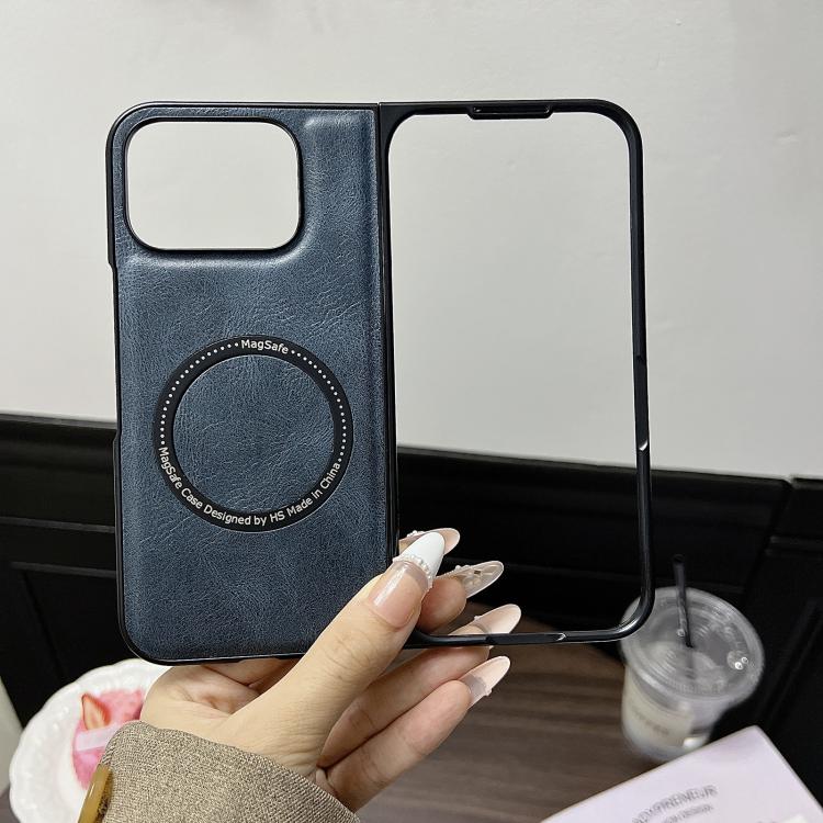 For Google Pixel 9 Pro Fold Crazy Horse Pattern Leather MagSafe Magnetic Phone Case
