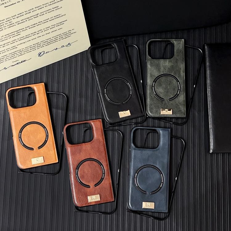 For Google Pixel 10 Pro Fold Crazy Horse Pattern Leather MagSafe Magnetic Phone Case