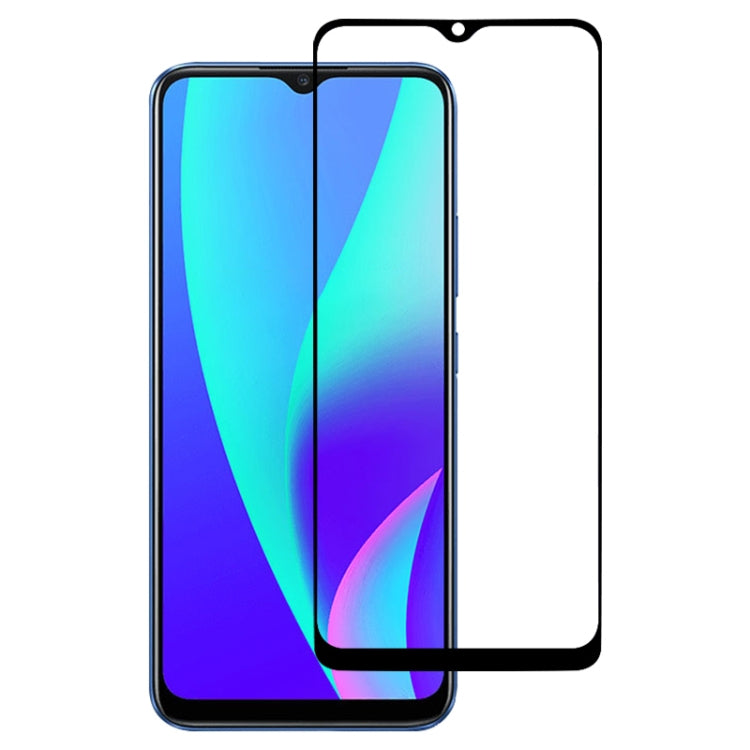 For OPPO Realme C15 Full Glue Full Screen Tempered Glass Film