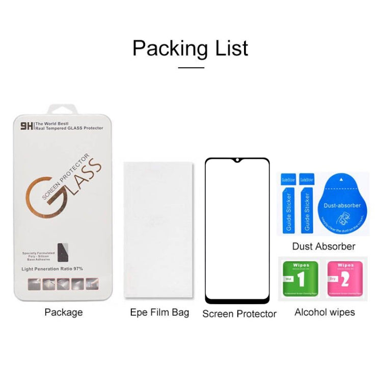 For OPPO Realme C15 Full Glue Full Screen Tempered Glass Film