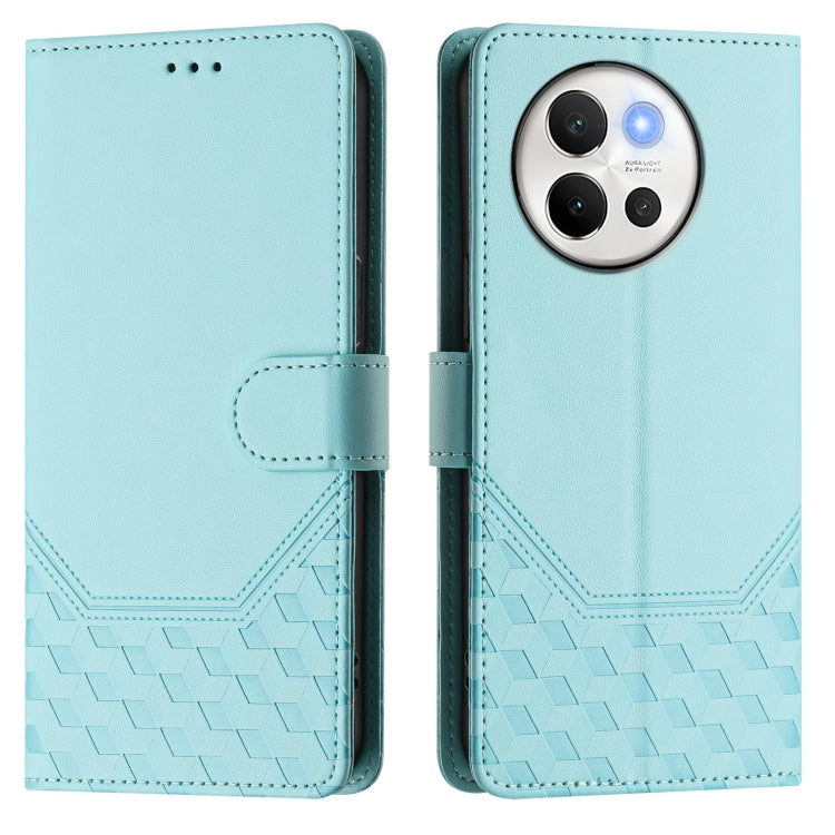 For vivo V40 Lite 5G / V30e 5G Global Honeycomb Embossing RFID Leather Phone Case