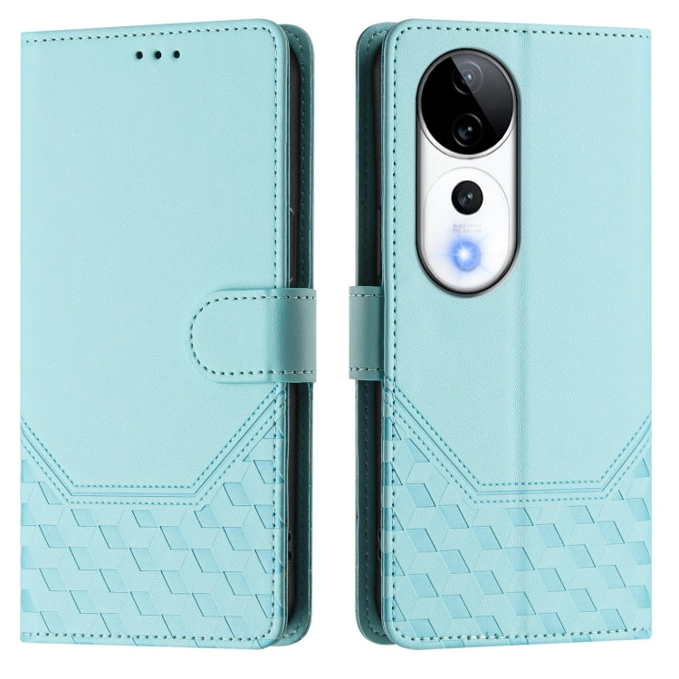 For vivo S19 Pro Honeycomb Embossing RFID Leather Phone Case