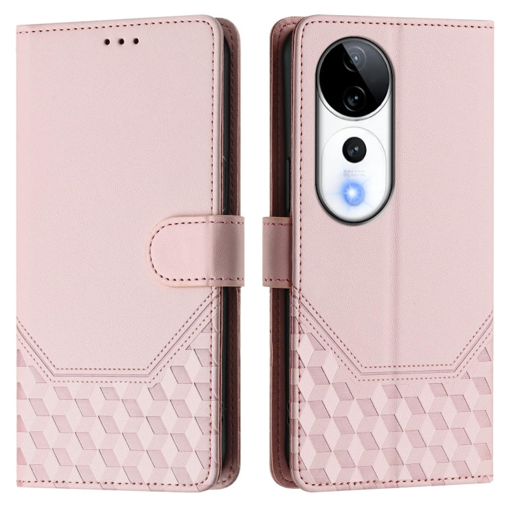 For vivo S19 Pro Honeycomb Embossing RFID Leather Phone Case